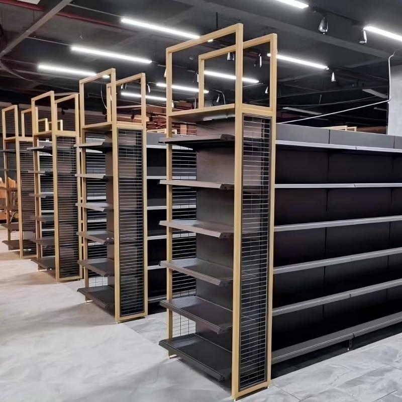 Manufacturer-Customized Commercial-Grade Supermarket Display Shelf for Store Storage and Organization