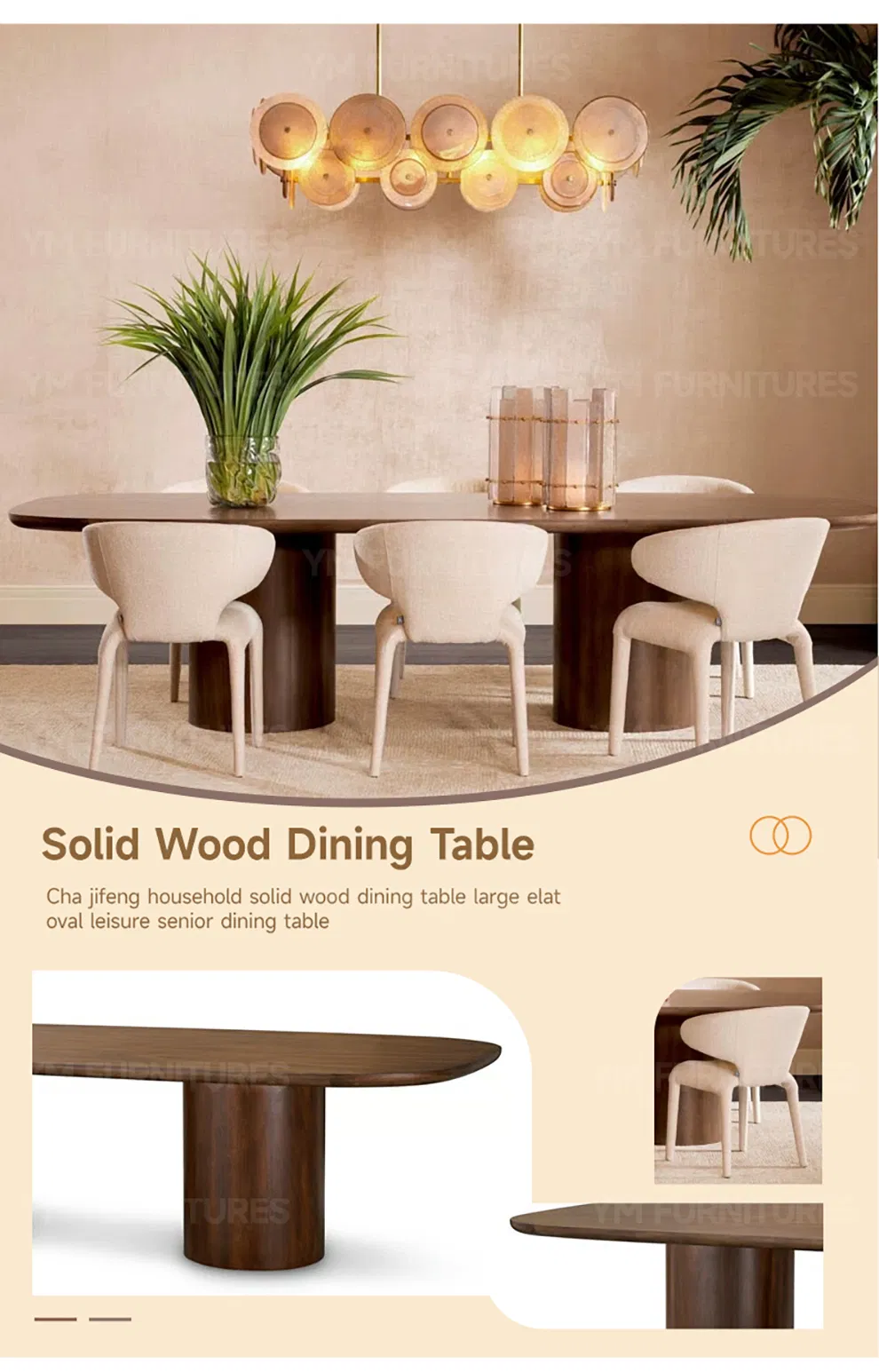 Custom Modern Stylish Glass Expandable Home Villa Round Dining Room Table Furniture