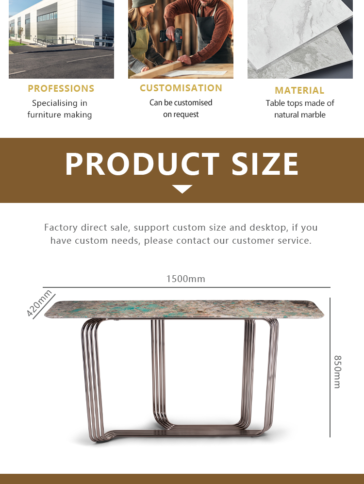 Marble entrance table design 3