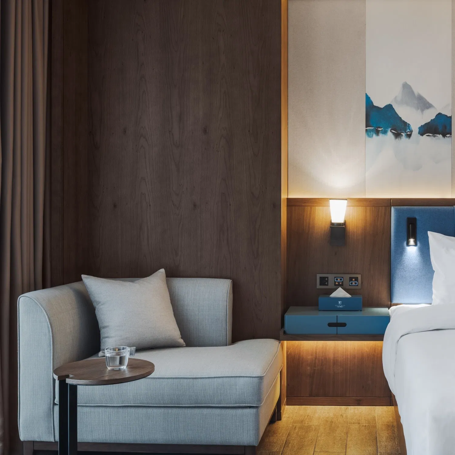 Bilido Casa Contemporary Hotel Bedroom Bed Table Dining Chair Sofe Five-Star Modern Chinese Foshan Bathroom Living Room Wooden Furniture for Hospitality