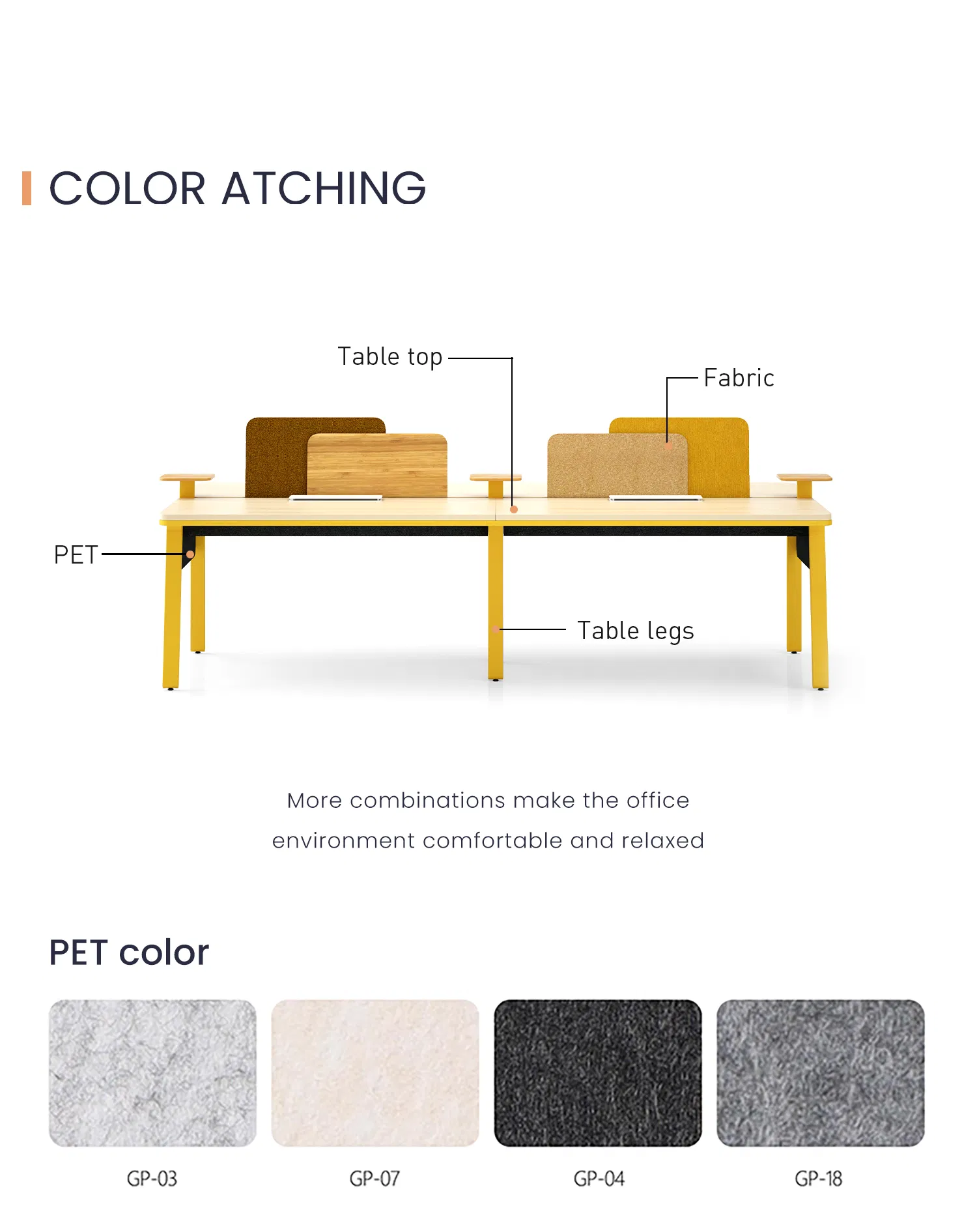Volta Desk Design Table Modular Staff Coworking Workstation Office Furniture
