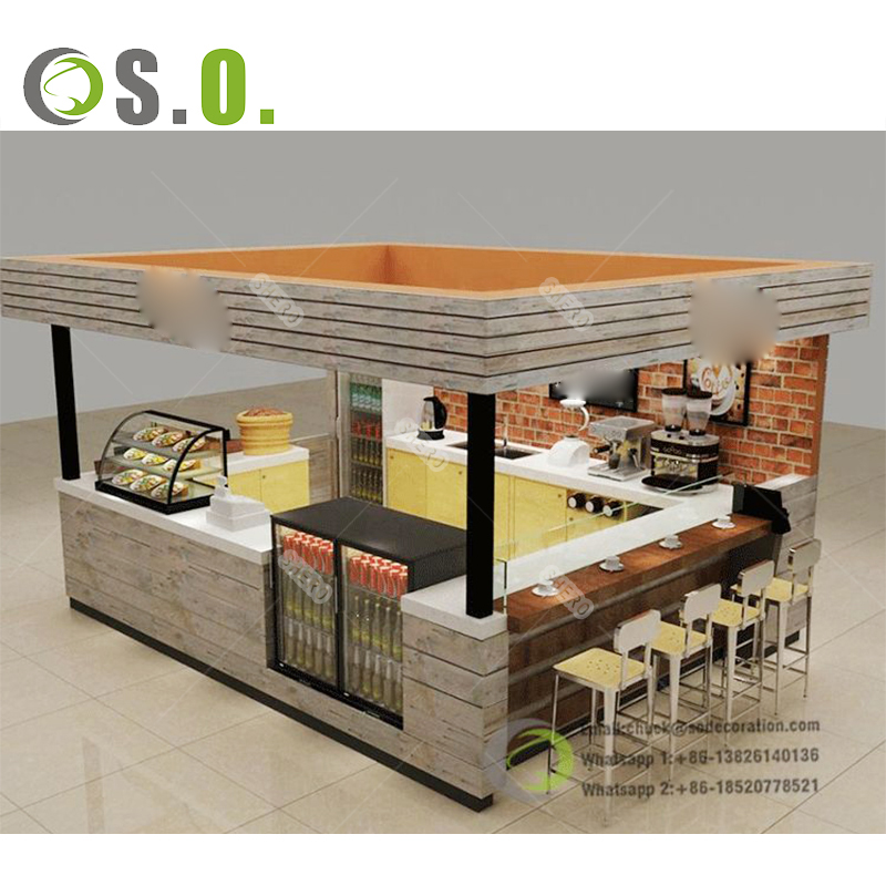 Commercial Furniture Cafe Kiosk Restaurant Cabinet Coffee Shop Modular Counter Coffee Shop Designs Coffee Counter