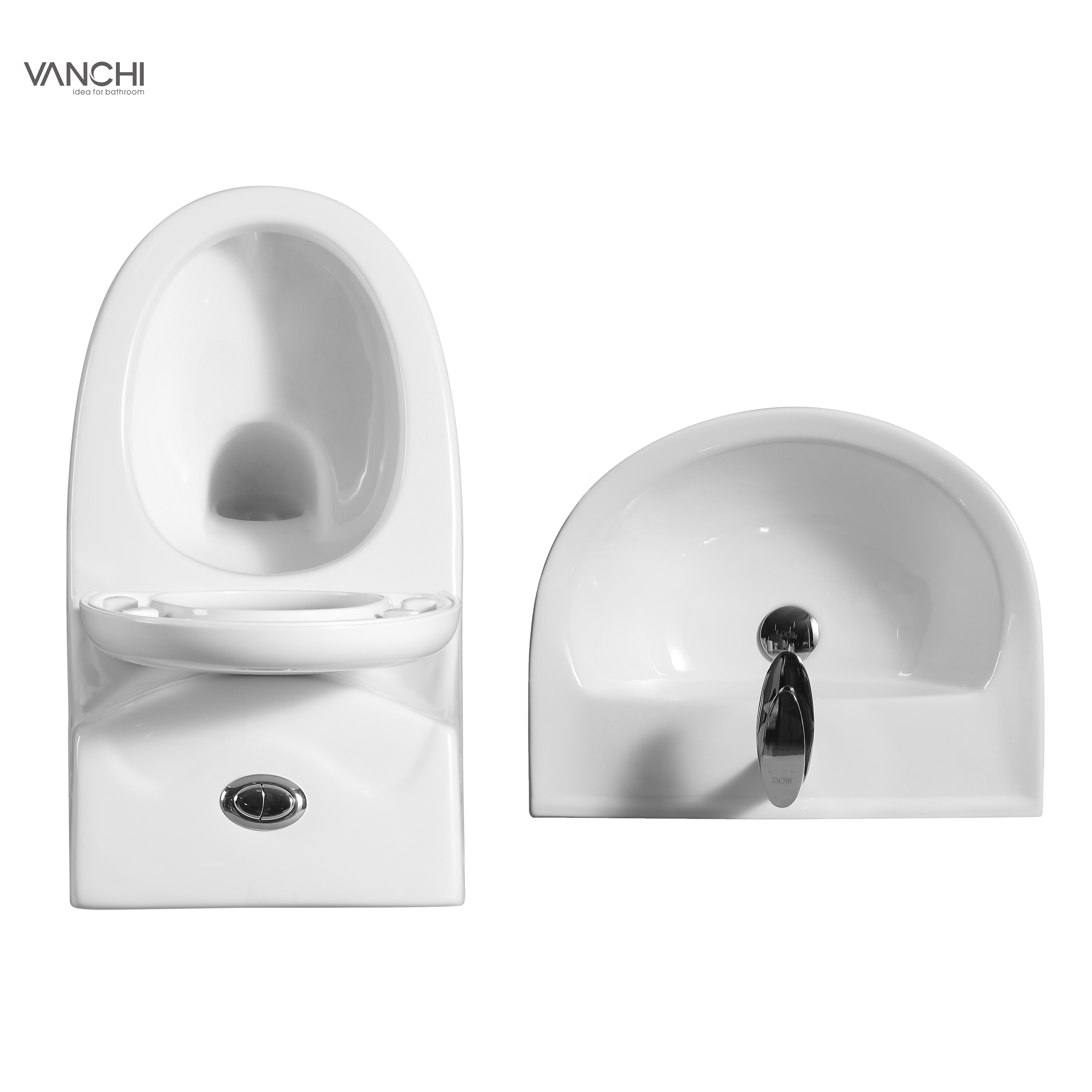 Wholesale Porcelain Sanitary Ware Toilet Bowl Hand Pedestal Sink Bathroom Toilet Basin Ceramic Toilet Set
