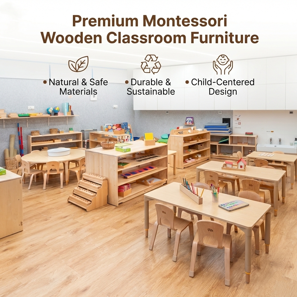 Montessori Preschool Furniture Bentwood Table Chair Set for Kids Nursery Daycare Center Kindergarten Classroom Early Learning