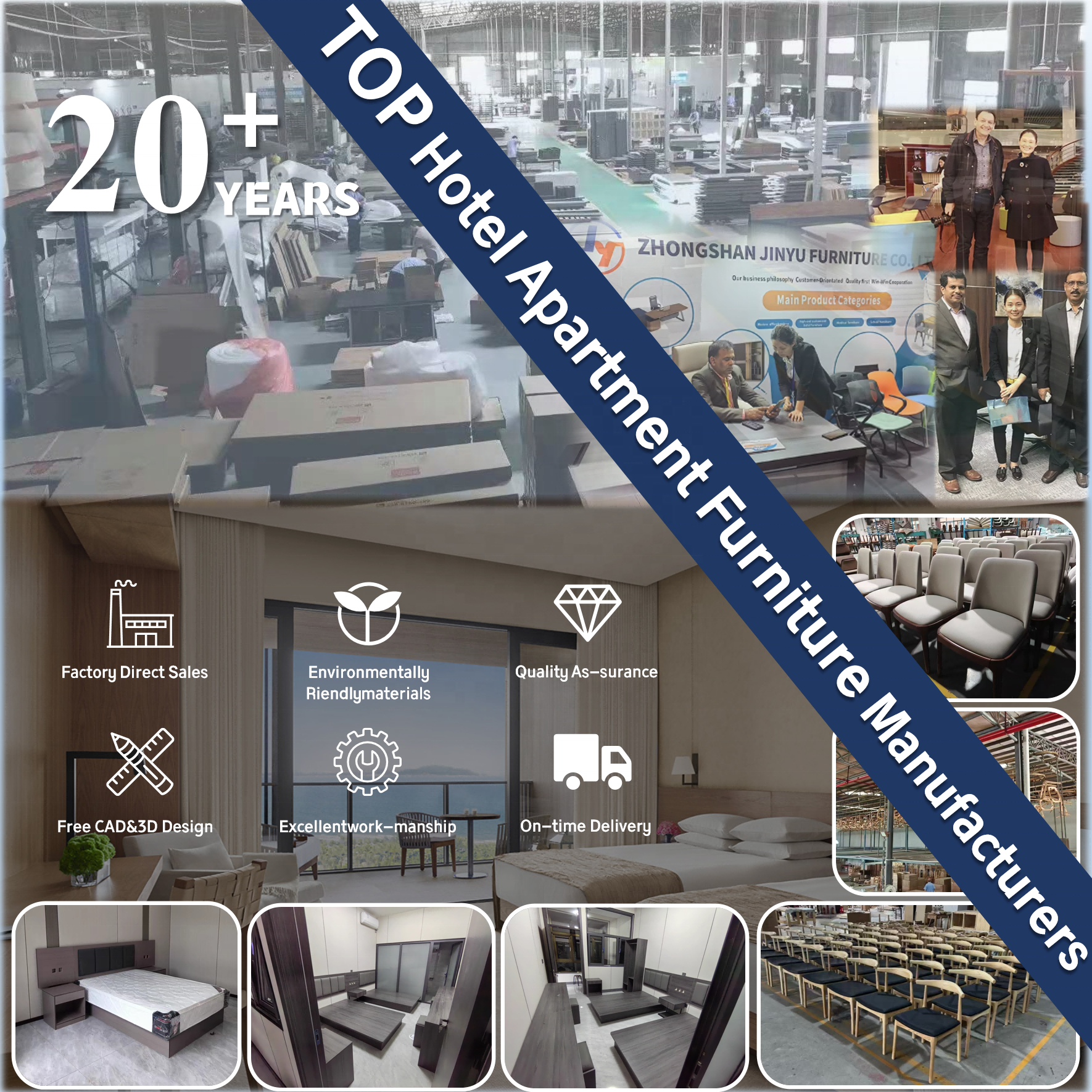 Hotel Apartment Bed Room Furniture China High End Star Hotel Rooms Furniture for Hotels and Apartment
