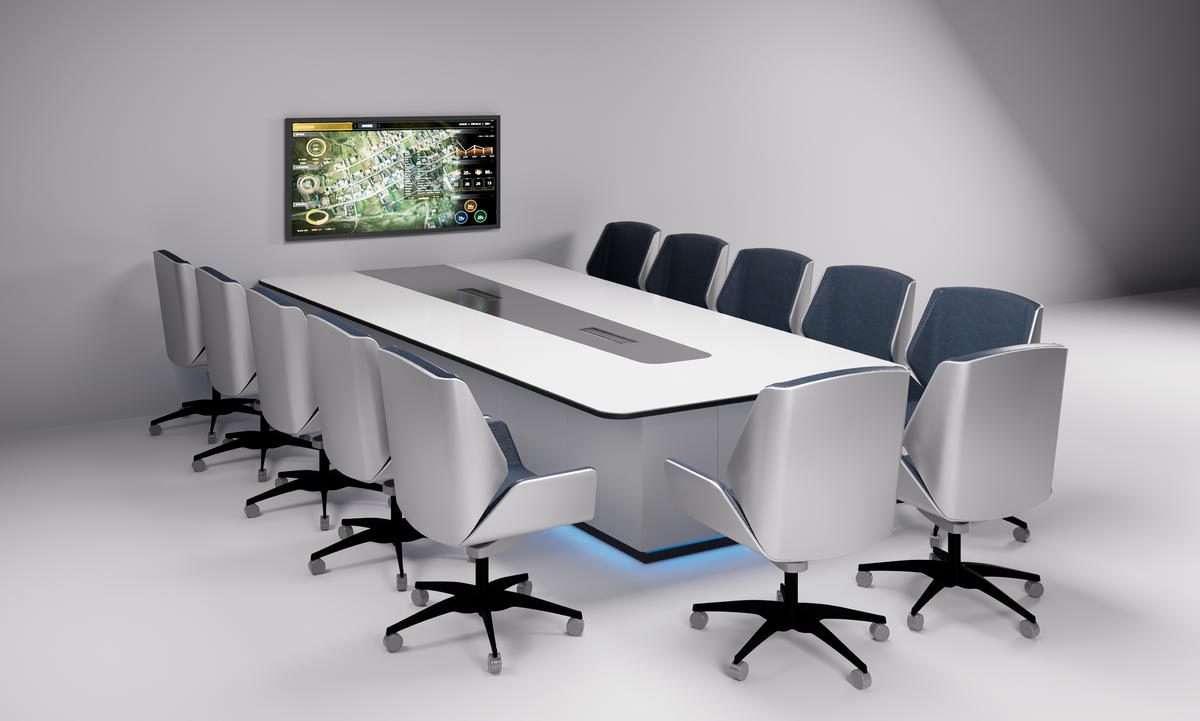 China Office Furniture Factory Modern Office U-Shaped Conference Table Smart Executive Desk Furniture
