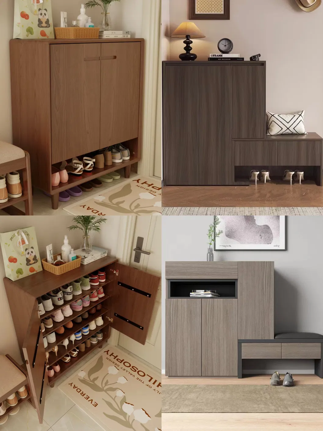 Stylish Compact Shoe Storage Cabinet for Entryway Organization