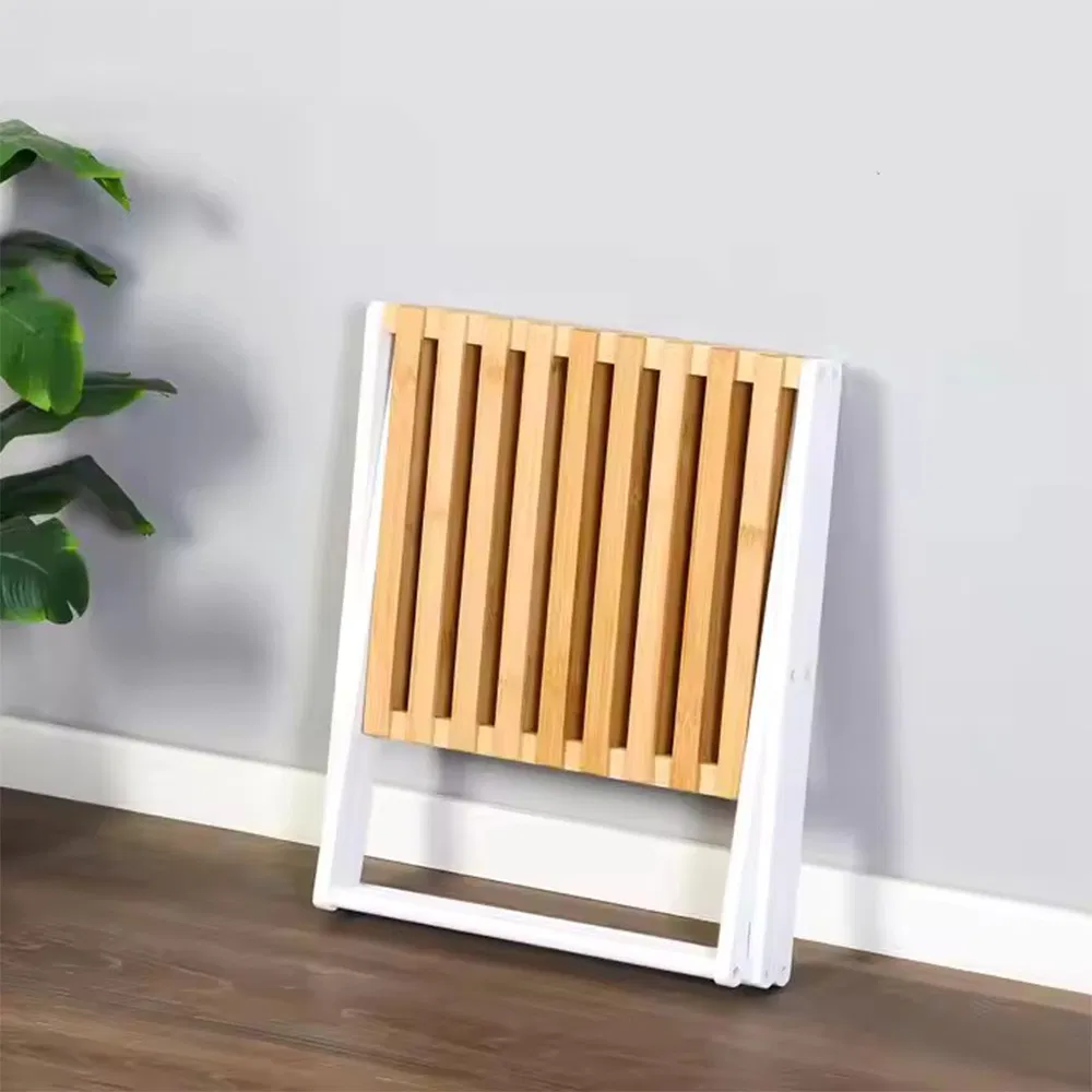 Multifunctional Triple-Layer Bamboo Wood Foldable Storage Shelf Rack for Flower or Shoes or Other Home Organization