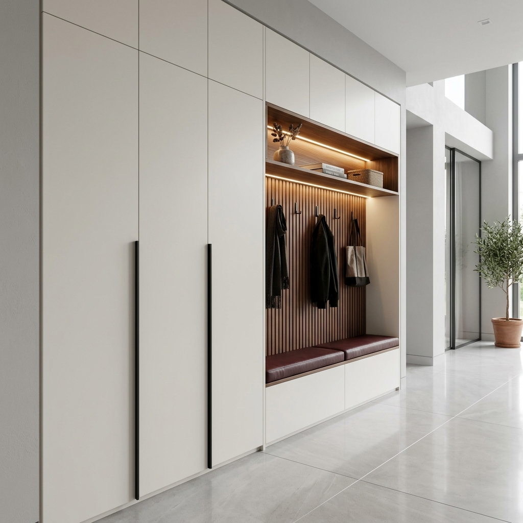 Simple Stylish Entrance Cabinet | Multifunctional Hallway Shoe &amp; Clothes Storage Custom Furniture