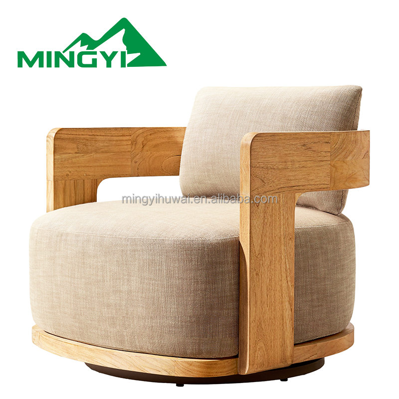 Wholesale Teak Wood Outdoor Furniture Set Modern Sofa Hotel Restaurant Sofas Set Luxury Patio Furniture Wooden Sofa with Cushion