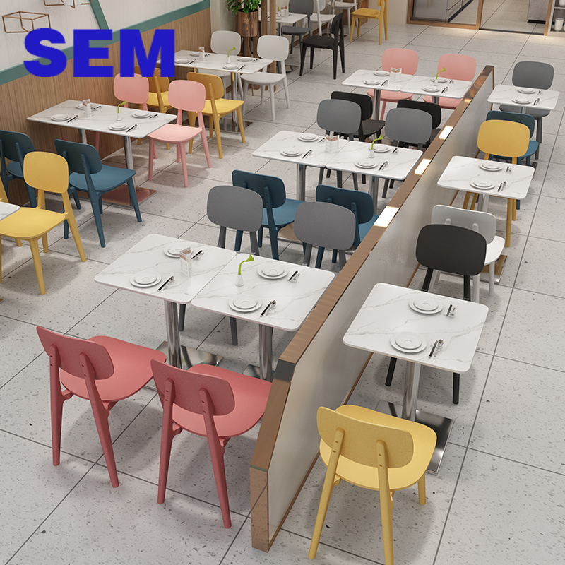 SEM Chinese Modern Commercial Dining Tables and Chairs Set for Fast Food Restaurant Commercial Restaurant Furniture