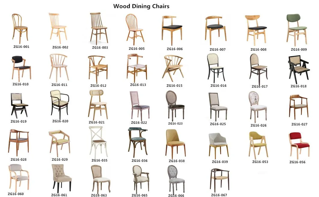 Modern Accent Lounge Bar Hotel Wooden Chair Home Decoration Coffee Restaurant Rattan Seat Dining Wood Chair