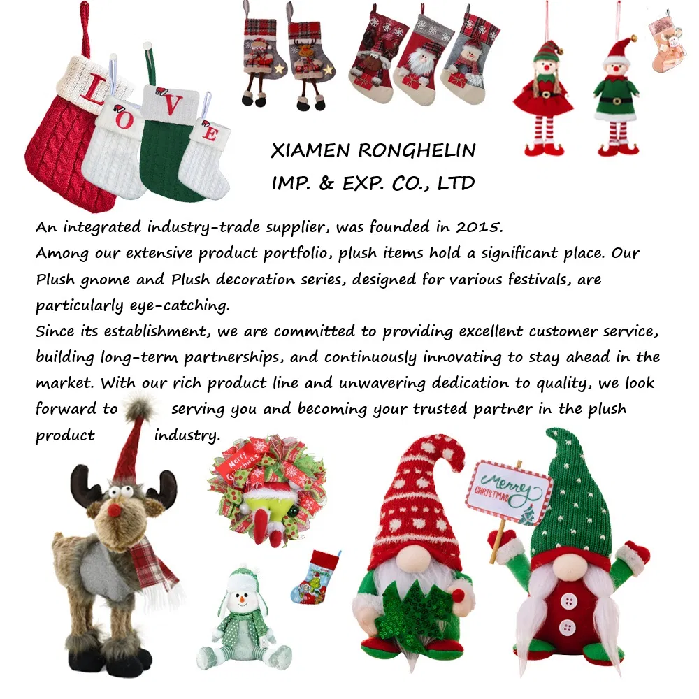 Handcrafted Plush Gnome Decor Stretchable Halloween Party Display Props Seasonal Shelf Accents