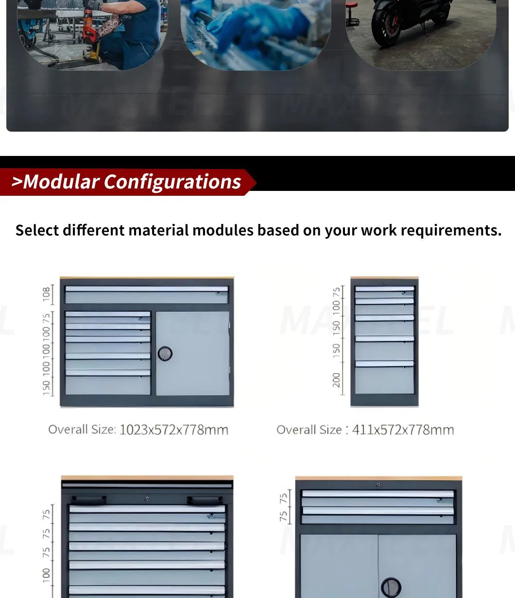 Removable Large Workshop Toolbox Organization Workbench Garage Equipment Storage Tool Cabinet