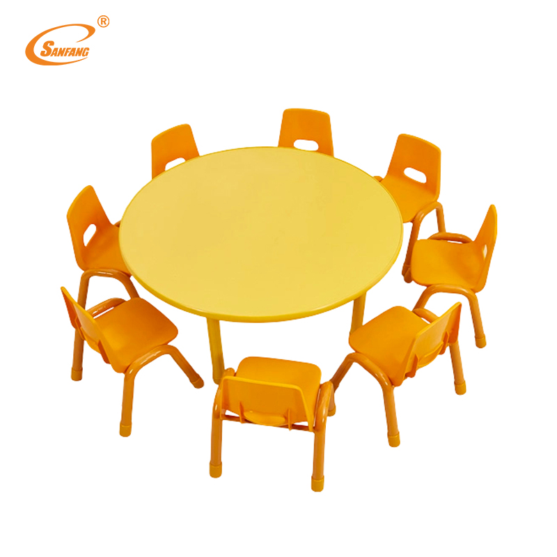 OEM Modern Colorful Fireproof Plastic Table and Chair Set for Preschool Kindergarten Nursery School Kid's Furniture