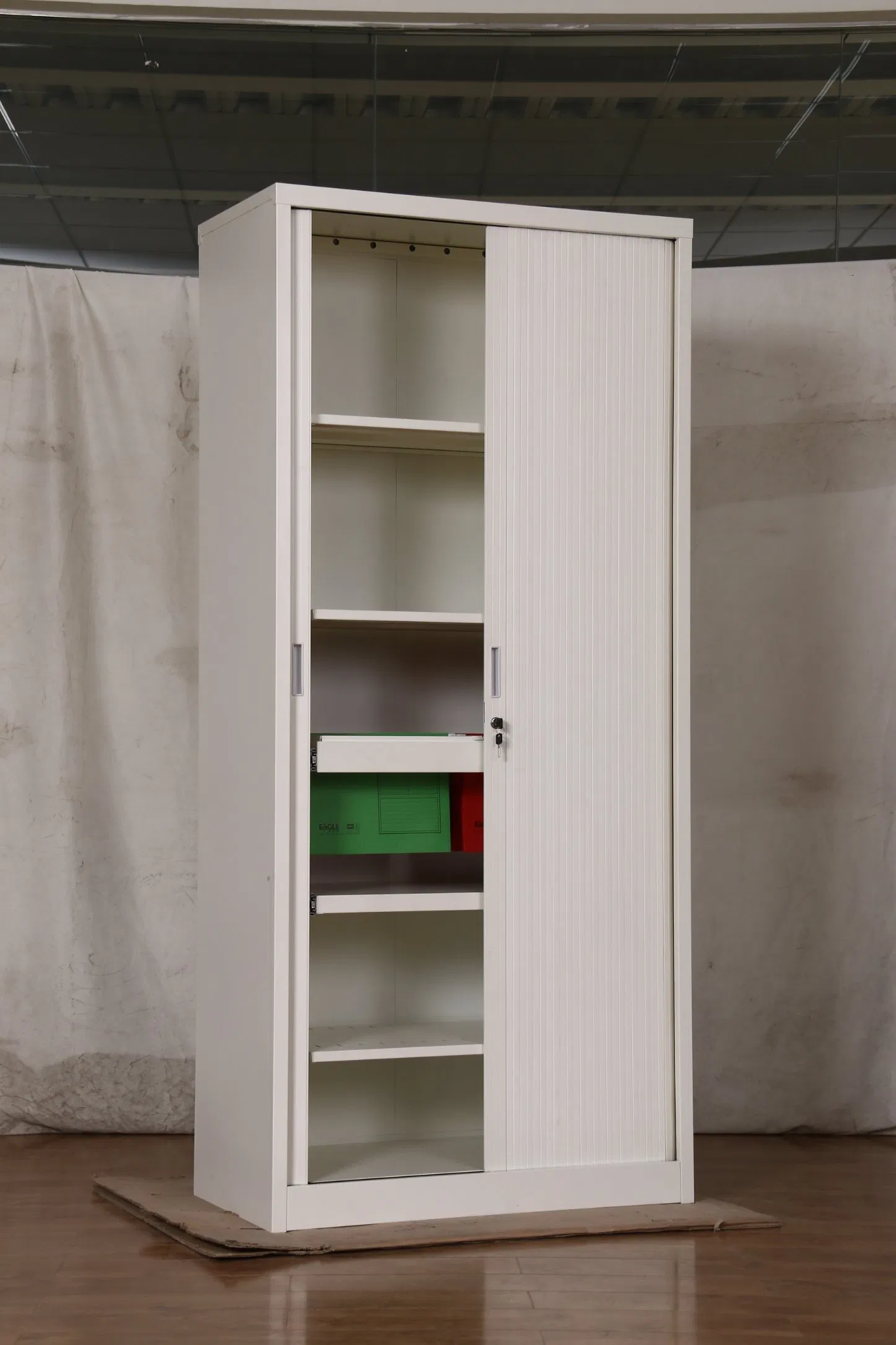 Stylish Modern Office Furniture with Sliding Tambour Doors