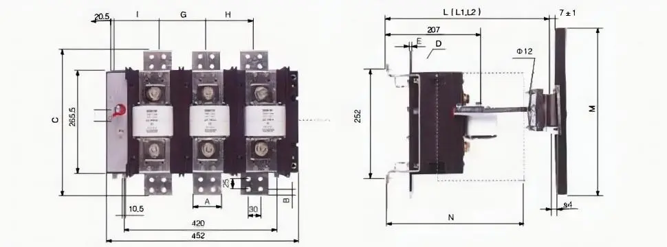 HH15-1250 Dimensions