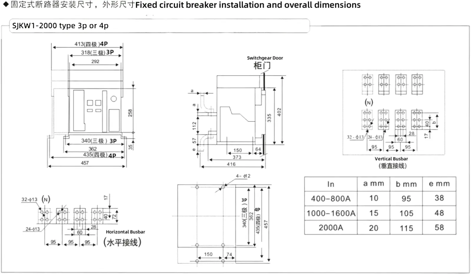 Installation Dimensions 1