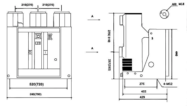 VSB-12 Technical Drawing and Dimensions
