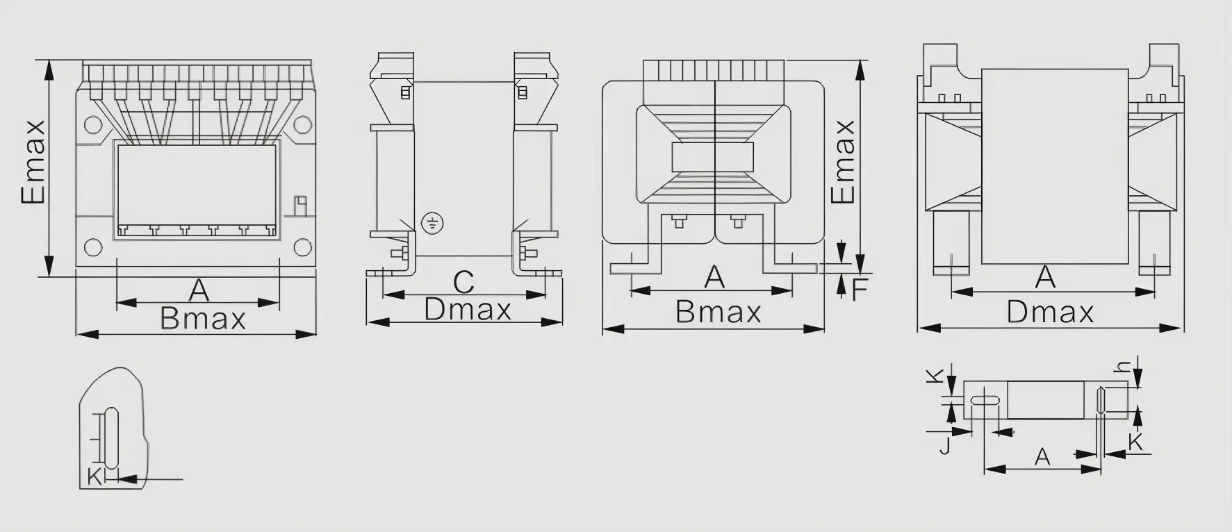 JBK3 Dimensions Diagram