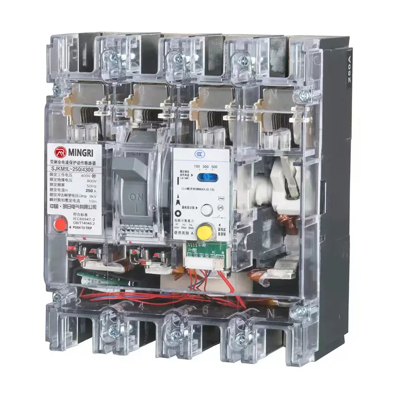 OEM SJKM1L Earth Leakage Circuit Breaker ELCB for Industrial Safety Factories, Companies