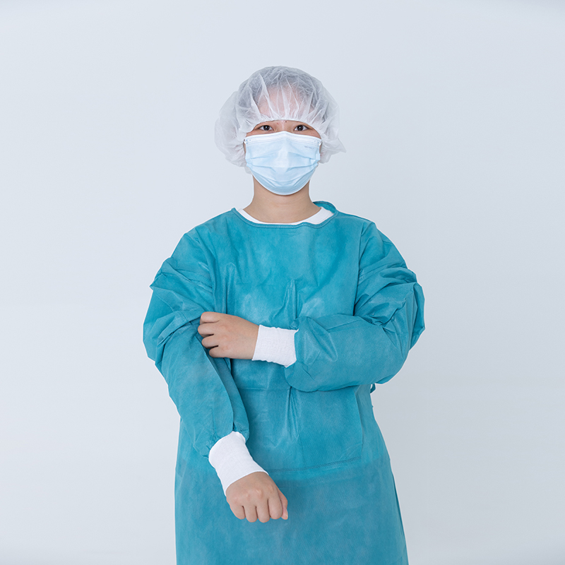 مستلزمات طبية مصنع عالي الجودة جملة فستان جراحي disposable فستان عزل مقاوم للماء فستان مريض مع شهادة CE ISO