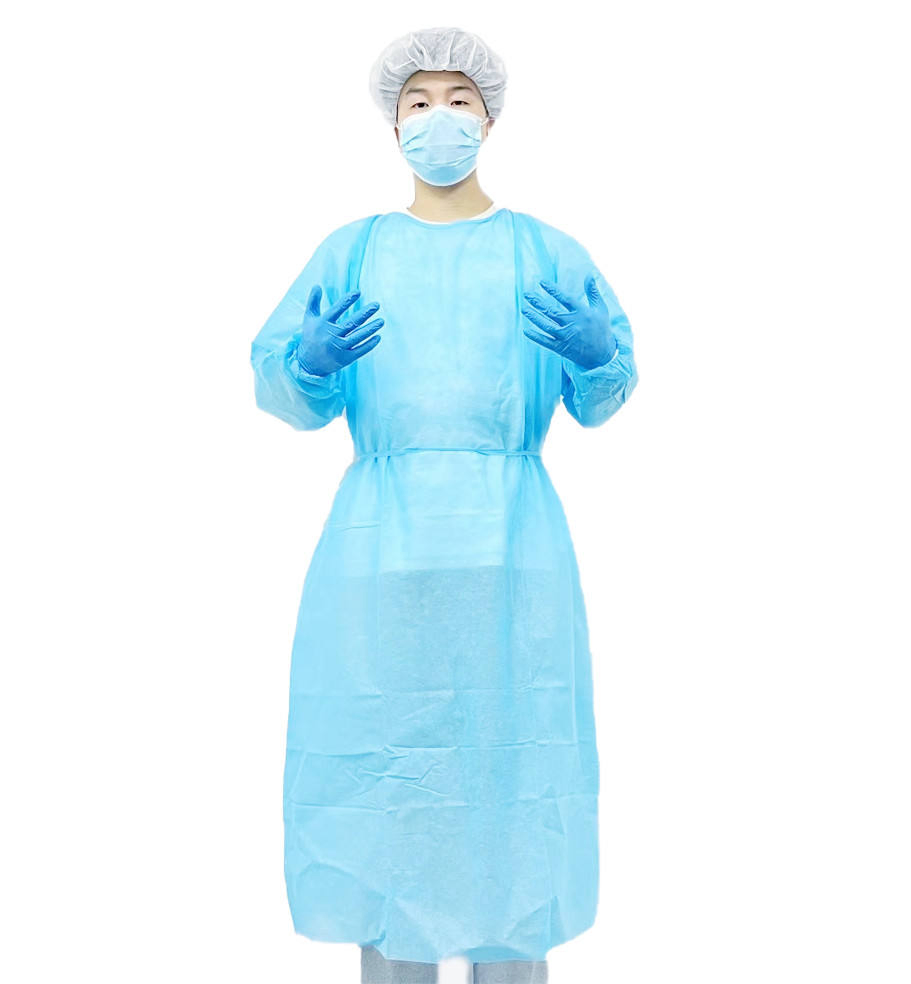 فستان عزل طبي disposable للمستشفى غير المنسوج للجراحة