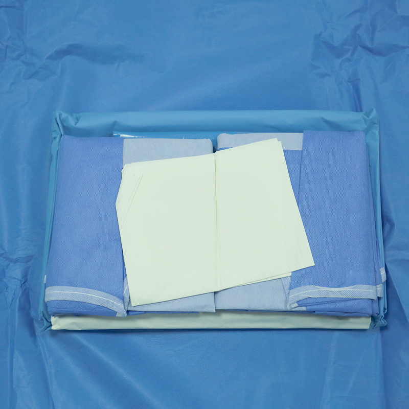 مجموعة طقم غطاء جراحي معقم disposable للاستخدام الطبي في المستشفيات