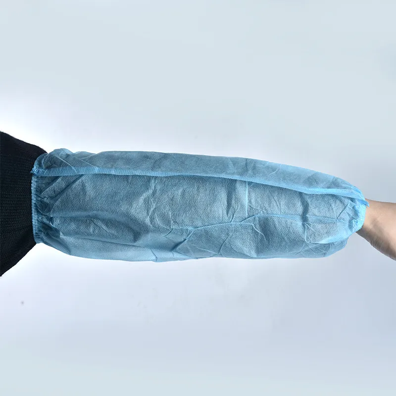 أغطية أكمام بلاستيكية قابلة للاستخدام مرة واحدة (زرقاء وبيضاء)