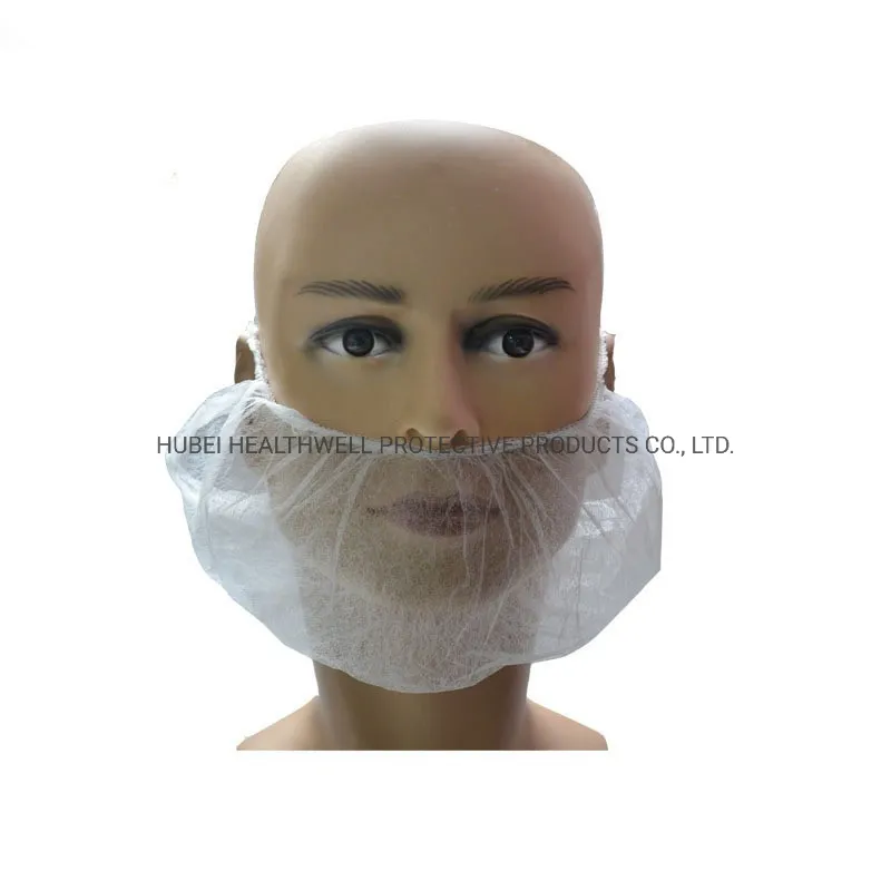 غطاء لحية غير منسوج قابل للتخلص مع تصميم مزدوج مرن