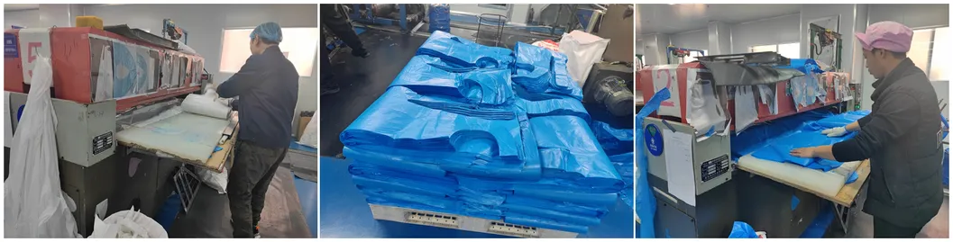 غطاء حذاء بلاستيكي أزرق غير منسوج للاستخدام الطبي في غرف النظافة، غطاء حذاء disposable