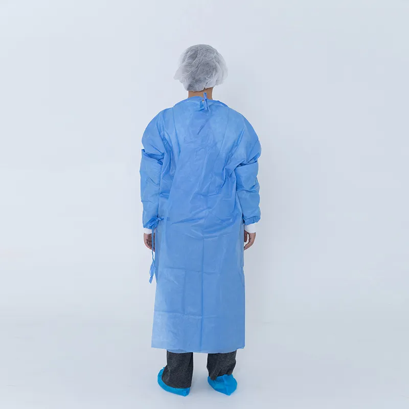 عباءة جراحية واقية طبية disposable مقاومة للماء، عباءة عزل، معطف مختبر، غطاء كامل للاستخدام من قبل الأطباء والجراحين والمرضى والزوار في المستشفيات