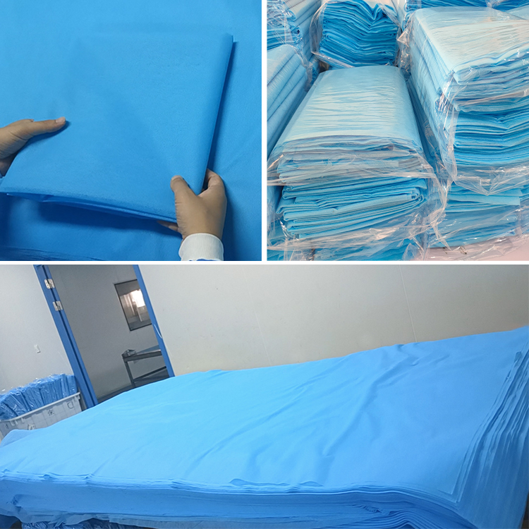 ورقة سرير طبية غير منسوجة قابلة للتصرف ومقاومة للماء 160*250cm