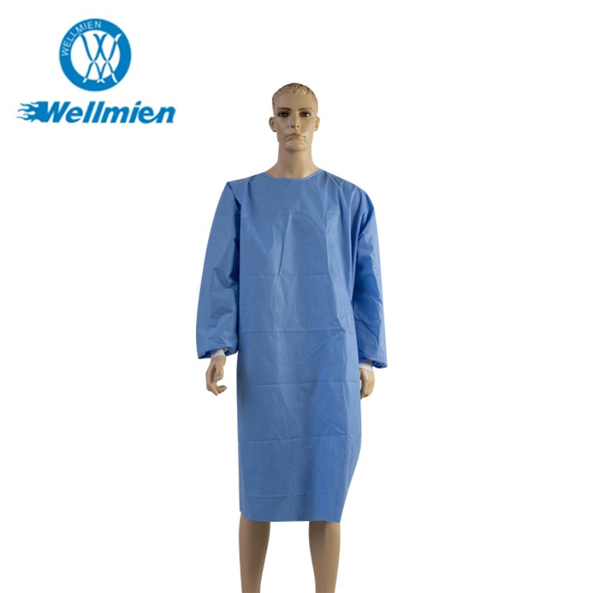 ملابس واقية طبية ذات جودة عالية قابلة للتخلص منها، ثوب جراحي غير منسوج معقم، ثوب عزل للمستشفيات