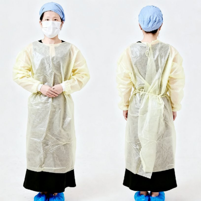 ملابس طبية واقية disposable رخيصة من المصنع، ثوب مريض، معطف جراحي مقاوم للماء