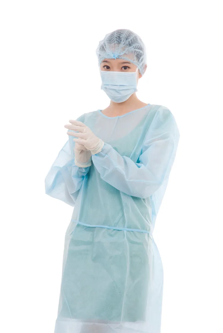 يستخدم مستشفى العزل الصحي القابل للتصرف لمقاومة الماء في الطب PP الوقاية غمرس مع معصم مطاطي