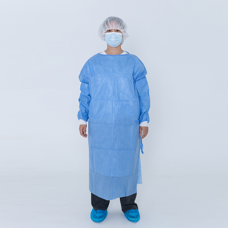 عباءة جراحية واقية طبية disposable مقاومة للماء، عباءة عزل، معطف مختبر، غطاء كامل للاستخدام من قبل الأطباء والجراحين والمرضى والزوار في المستشفيات
