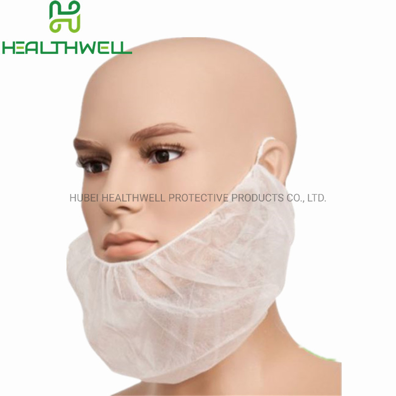 غطاء لحية غير منسوج قابل للتخلص مع تصميم مزدوج مرن