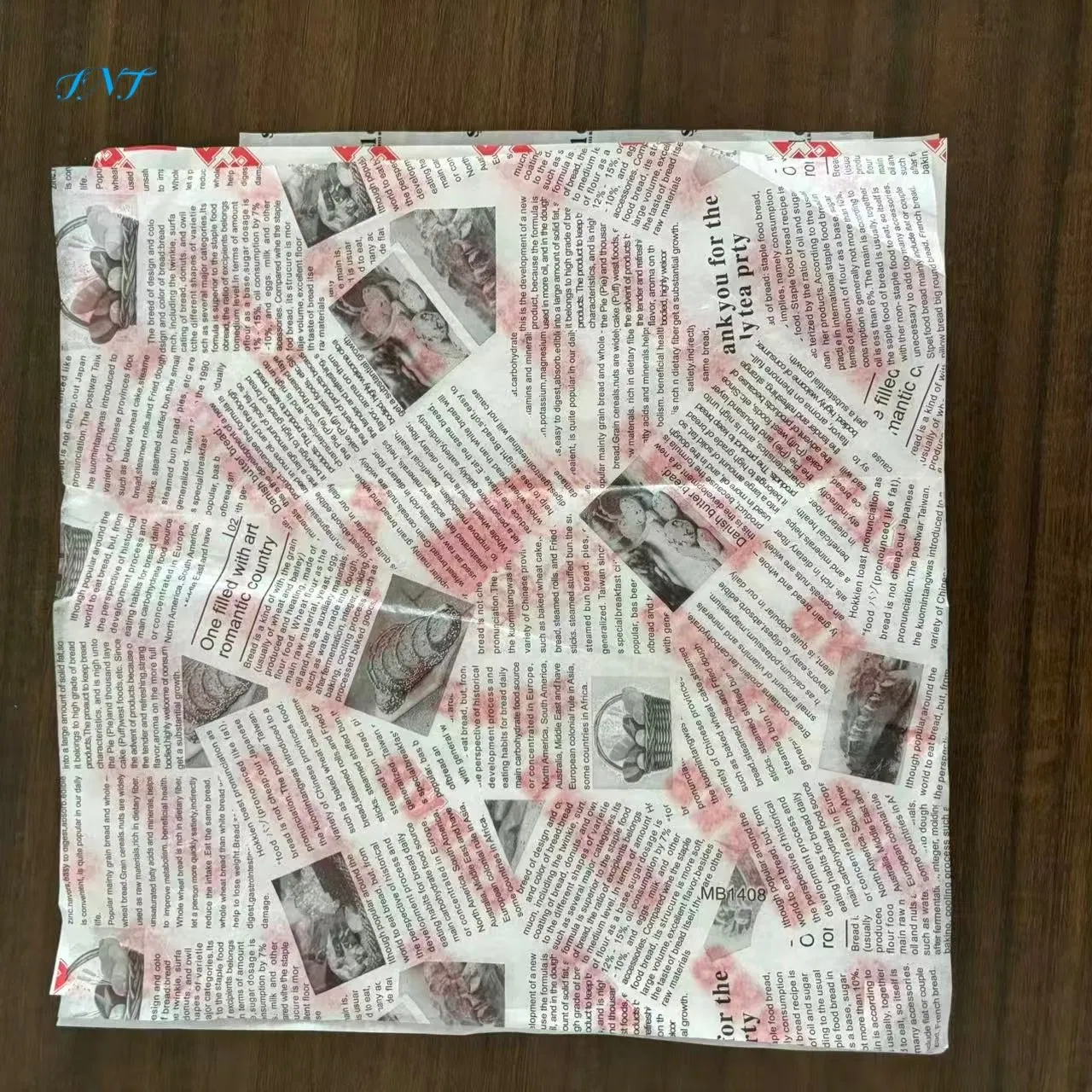 مفرش طاولة مخصص بنمط فاخر من ورق قابل للتصرف لزينة الطعام في المطاعم الراقية والفنادق وقاعات الولائم والمنازل