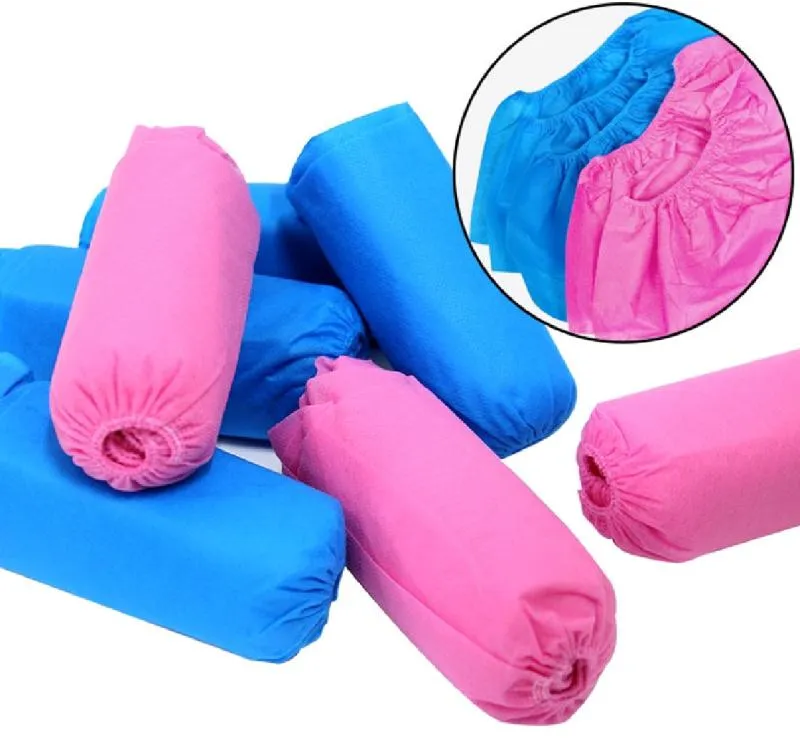 غطاء حذاء طبي disposable غير منسوج مقاوم للماء قصير أزرق مخصص مع طباعة
