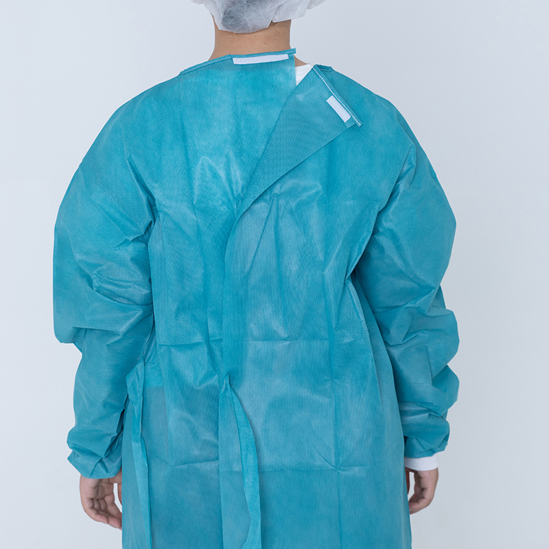 مستلزمات طبية مصنع عالي الجودة جملة فستان جراحي disposable فستان عزل مقاوم للماء فستان مريض مع شهادة CE ISO