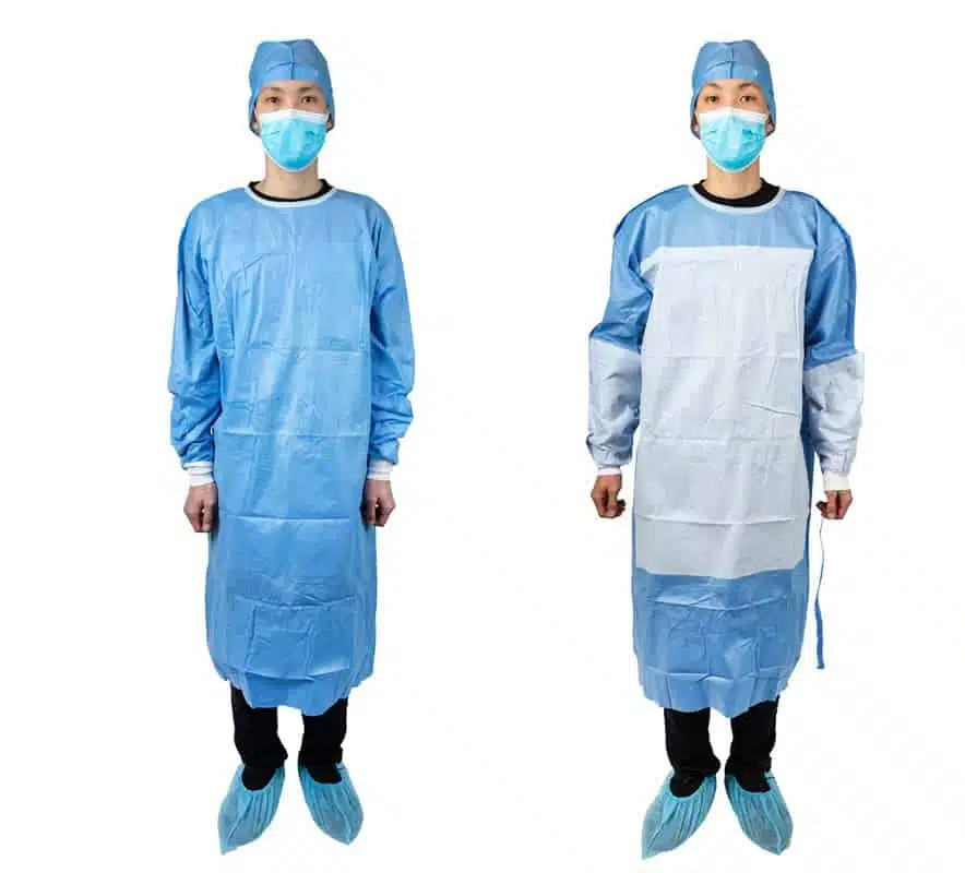 أدوات طبية جراحية disposable مستوى 1/2/3/4 مستشفى الأسنان عملية حماية المريض ثوب عزل معزز غير منسوج من البولي بروبيلين معقم SMS