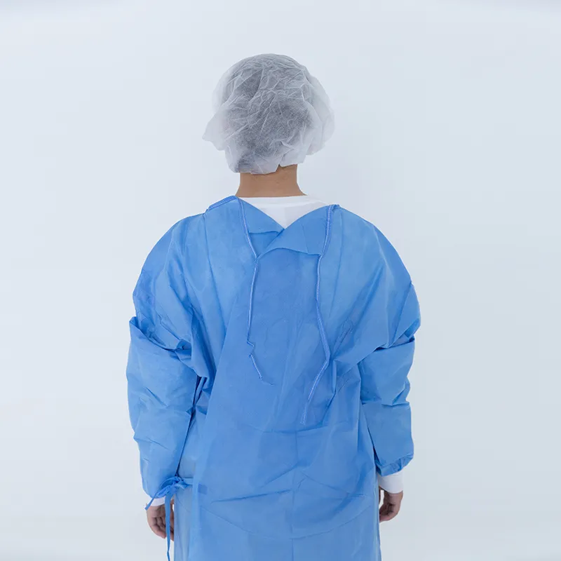 عباءة جراحية واقية طبية disposable مقاومة للماء، عباءة عزل، معطف مختبر، غطاء كامل للاستخدام من قبل الأطباء والجراحين والمرضى والزوار في المستشفيات