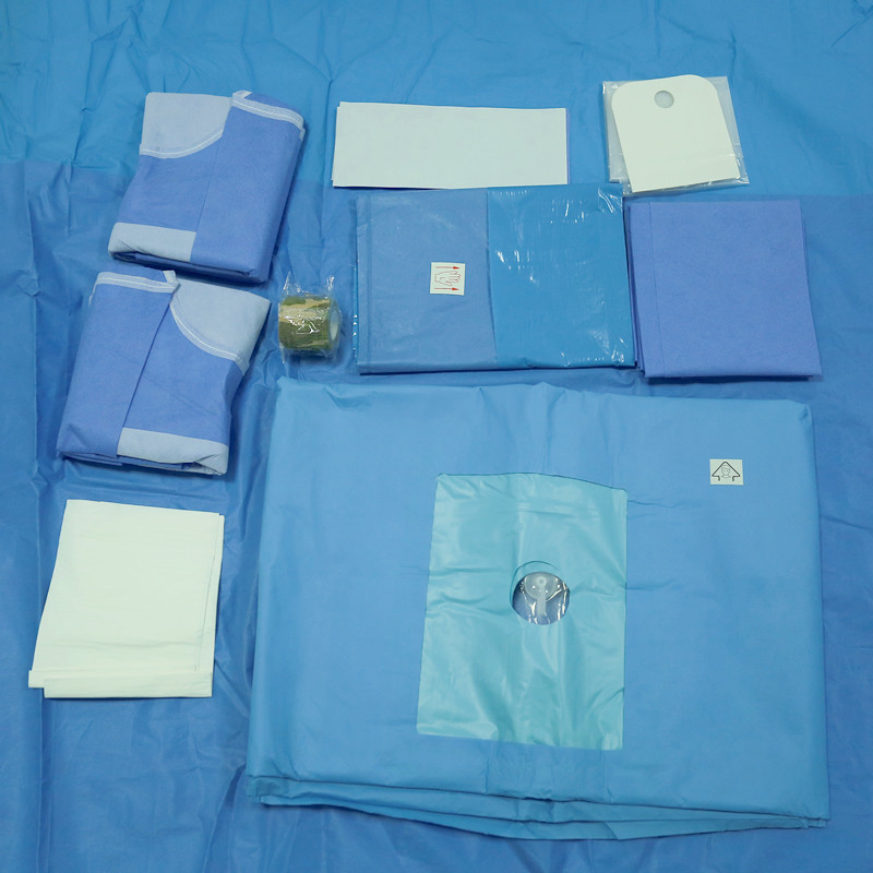 مجموعة طقم غطاء جراحي معقم disposable للاستخدام الطبي في المستشفيات