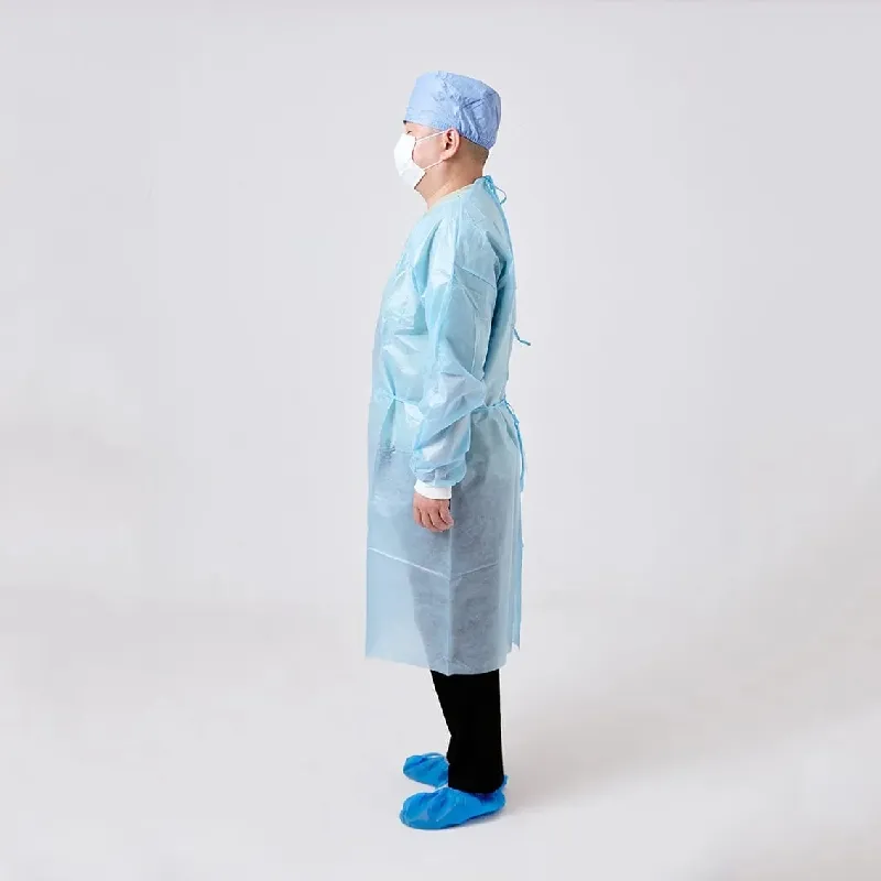 ملابس طبية واقية disposable رخيصة من المصنع، ثوب مريض، معطف جراحي مقاوم للماء