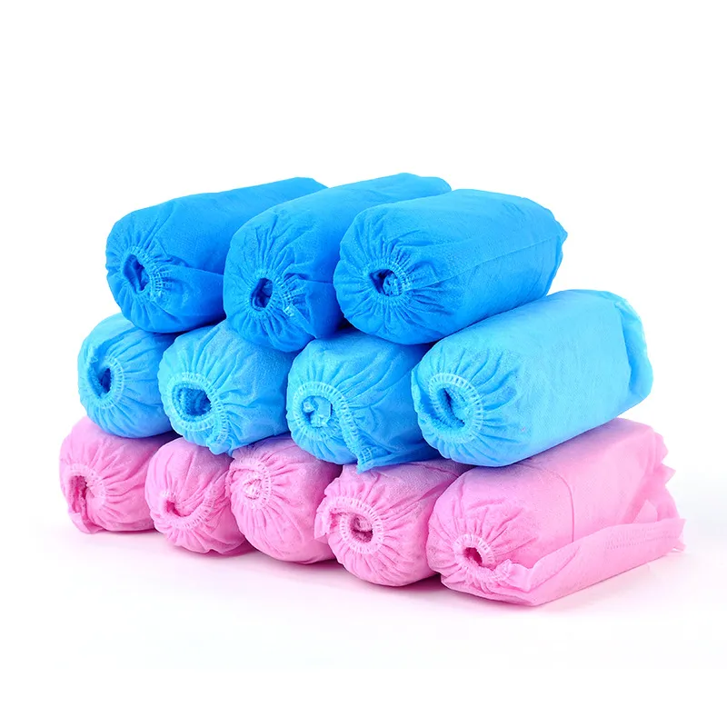 غطاء حذاء طبي disposable غير منسوج مقاوم للماء قصير أزرق مخصص مع طباعة