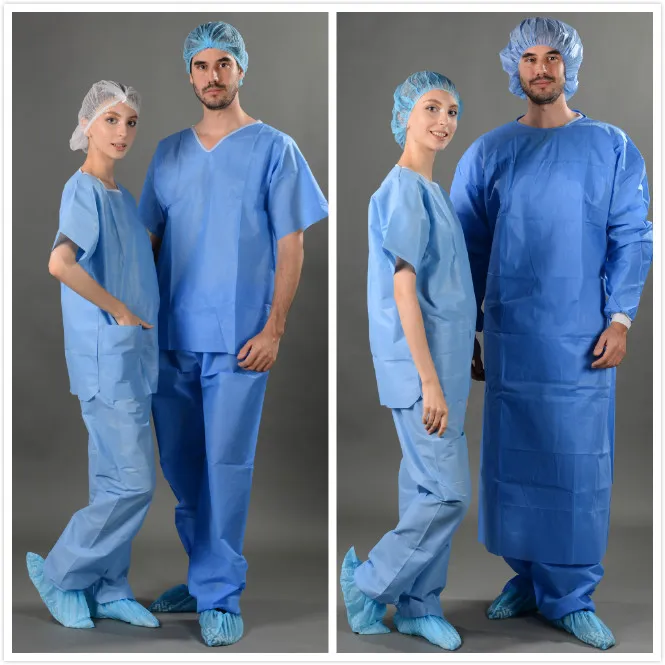 بدلة مستشفى غير منسوجة disposable للمرضى