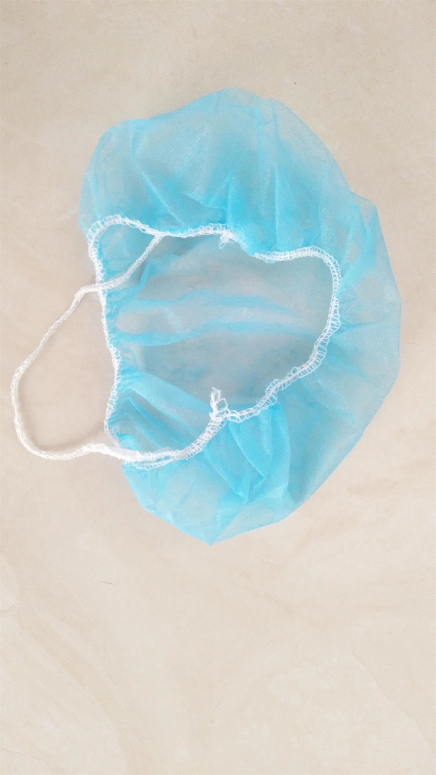 غطاء لحية غير منسوج يمكن التخلص منه مخيط بالآلة لحماية الوجه في مصانع الطعام وغرف النظافة