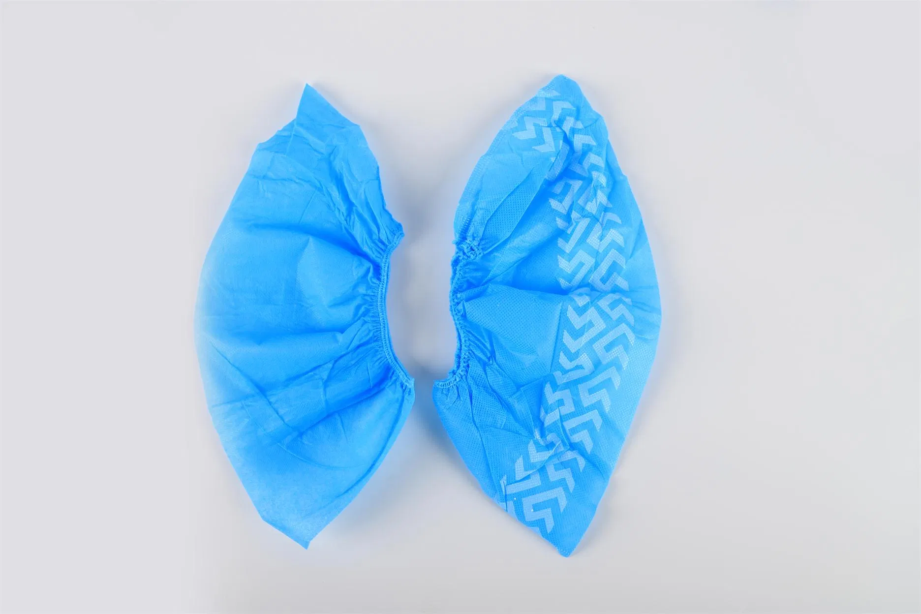غطاء حذاء طبي disposable غير منسوج مقاوم للماء قصير أزرق مخصص مع طباعة
