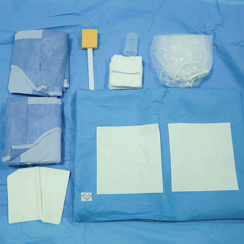مجموعة طقم غطاء جراحي معقم disposable للاستخدام الطبي في المستشفيات
